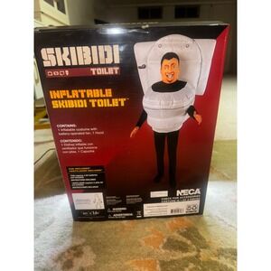 New Invisible Narratives SKIBIDI TOILET Inflatable Costume Hood Kids ONE SIZE